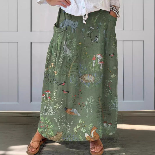 Leisure Retro Floral Vacation Skirt - STS Wears