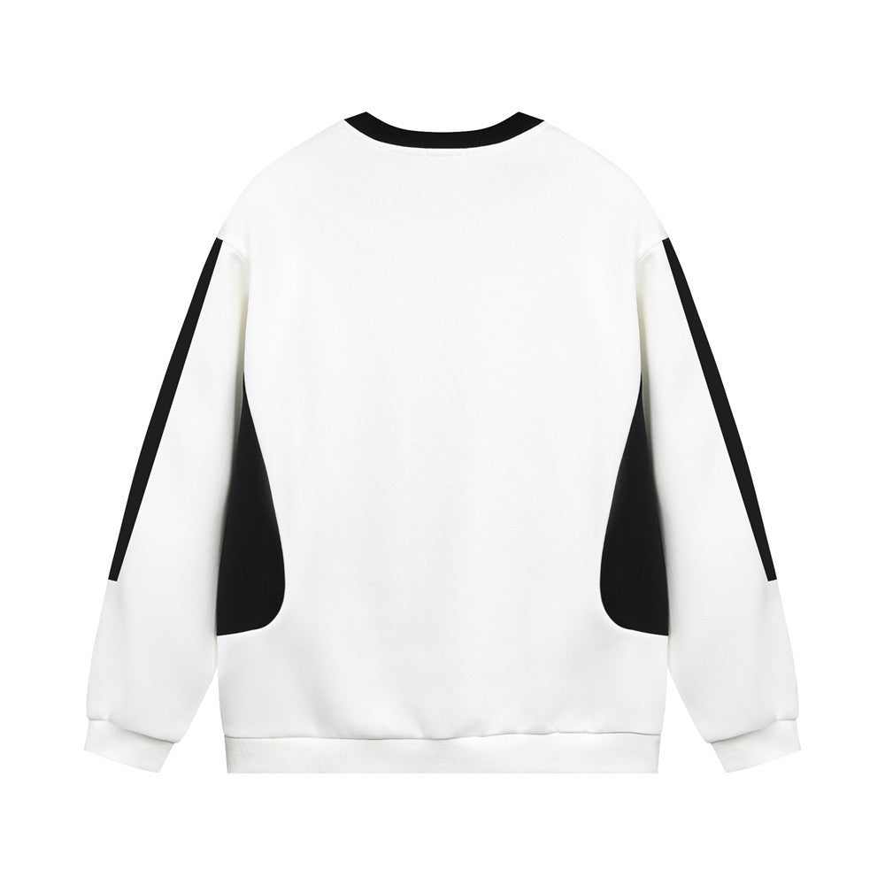 Color Contrast Patchwork Loose Sweater Male - STS Wears