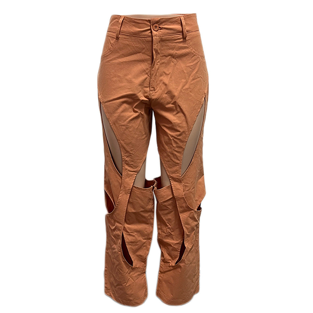 Cotton And Linen Flower Casual Pants Twist - STS Wears