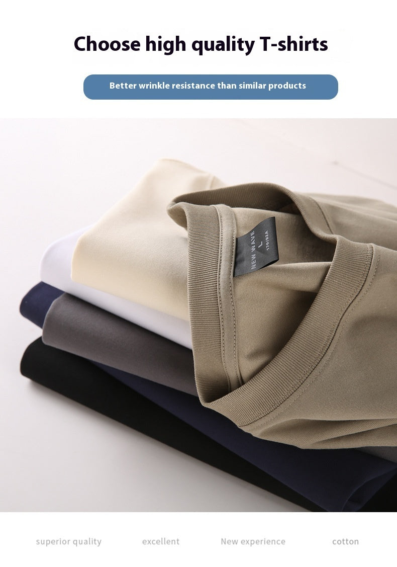 Customized T-shirt Short Sleeve Round Neck Loose Work Clothes Top Printing - STS Wears