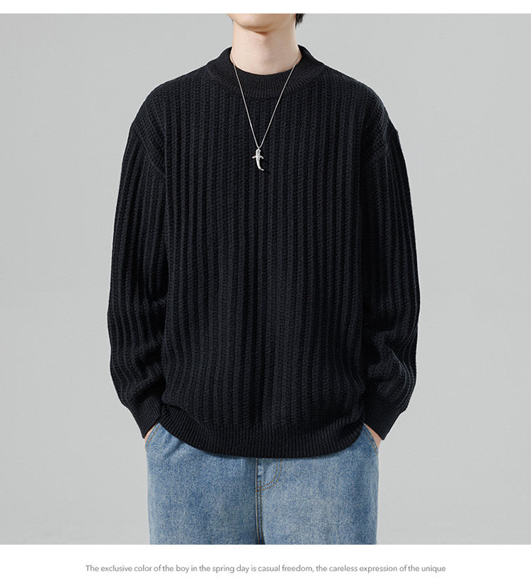 Autumn And Winter New Men's Knitwear Sweater Fashion Trend Round Neck - STS Wears