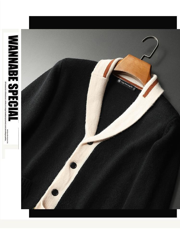 Cardigan Sweater Sweater Plus Size V-neck Color-block Casual Coat - STS Wears