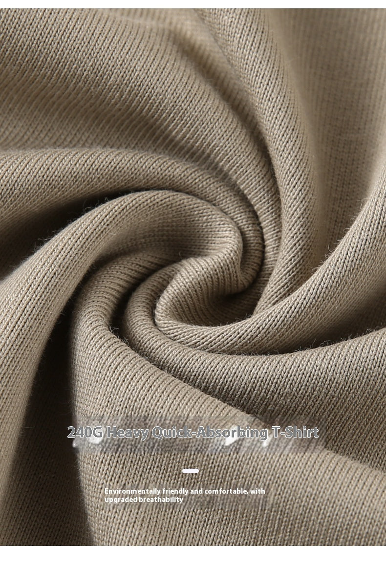 Customized T-shirt Short Sleeve Round Neck Loose Work Clothes Top Printing - STS Wears