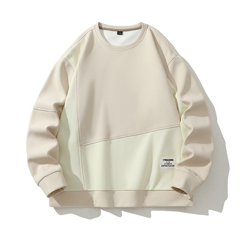 Composite Stitching Contrast Color Sweatshirt Unisex Design Sense - STS Wears