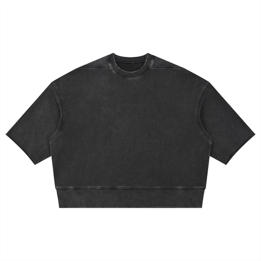 Unisex Mineral Wash Boxy Raw Edge T-Shirt - STS Wears