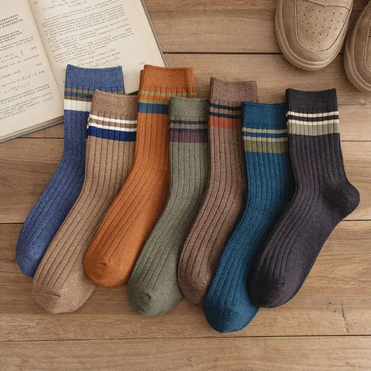 Men's Mid-calf Versatile Korean Style Japanese Style Academic Style Socks