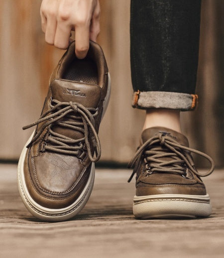 Unisex Synthetic Leather Casual Sneakers