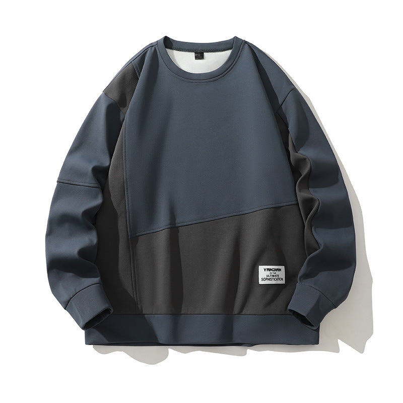 Composite Stitching Contrast Color Sweatshirt Unisex Design Sense - STS Wears