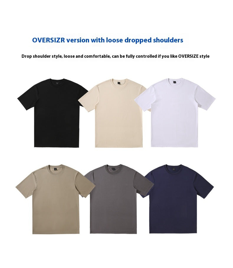 Customized T-shirt Short Sleeve Round Neck Loose Work Clothes Top Printing - STS Wears