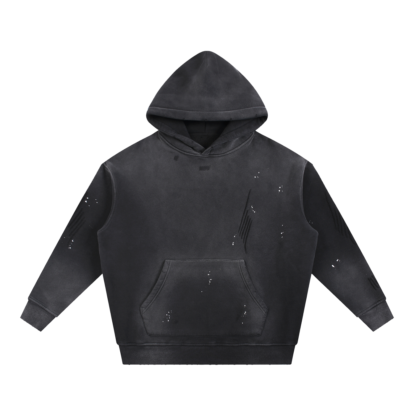 STS Wears Vintage Washed Frayed Fleece Hoodie - view 1