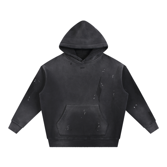 Vintage Washed Frayed Fleece Hoodie - STS Wears