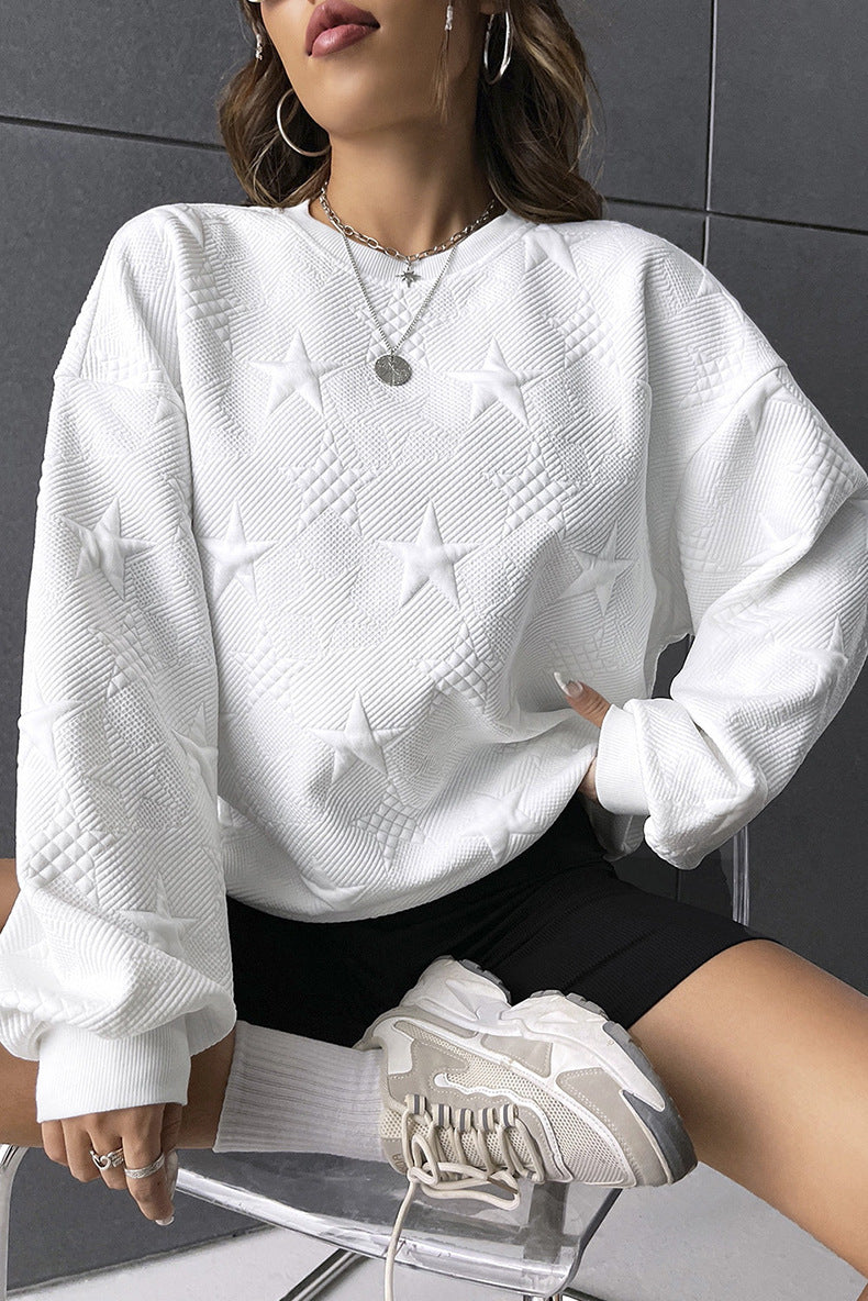 Casual Loose Round Neck Pullover Women - STS Wears