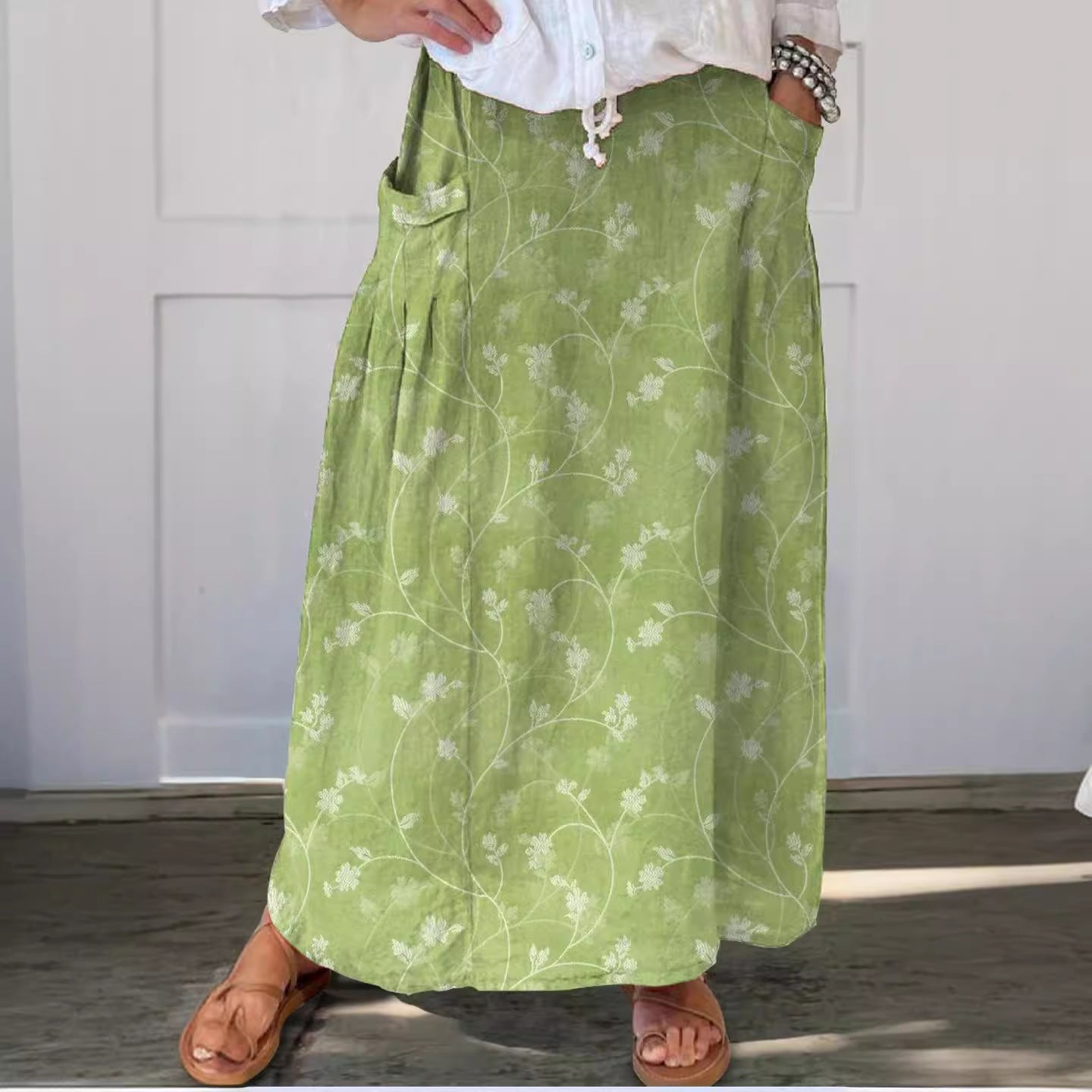 Leisure Retro Floral Vacation Skirt - STS Wears