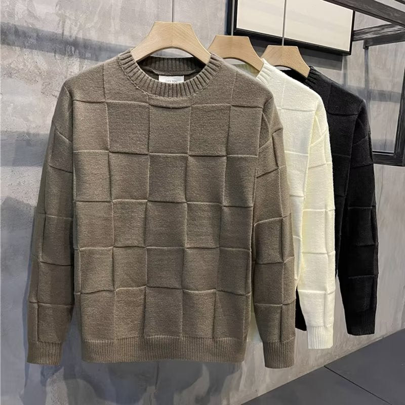 Men's Round Neck Long Sleeve Bottoming Shirt Sweater - STS Wears