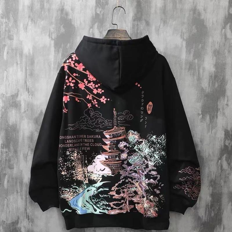 Harajuku Style Loose Hooded Loose Top Sweater - STS Wears
