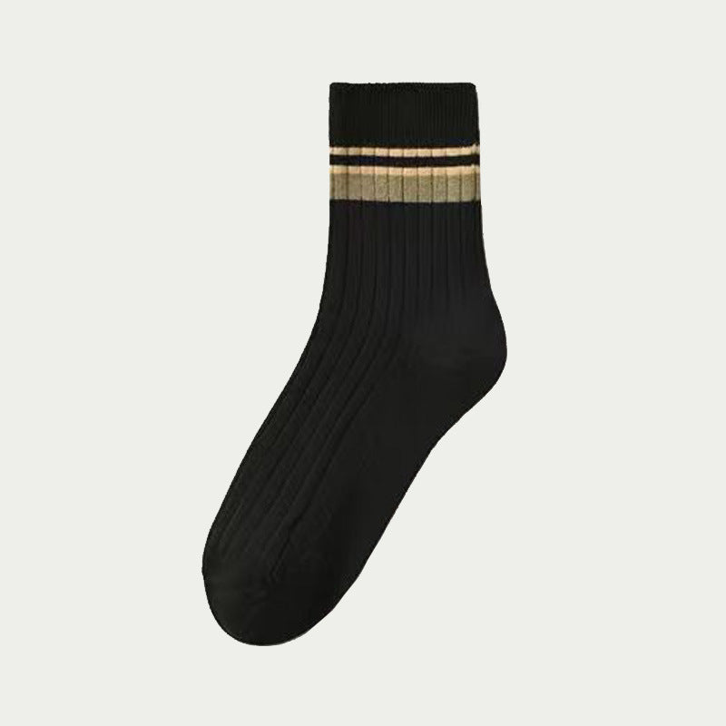 Men's Mid-calf Versatile Korean Style Japanese Style Academic Style Socks - STS Wears