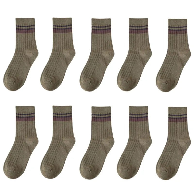 Men's Mid-calf Versatile Korean Style Japanese Style Academic Style Socks - STS Wears