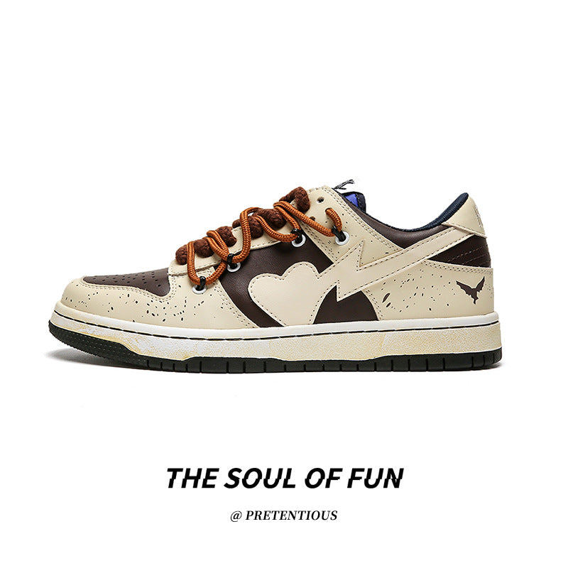 Vintage Japanese Low-Top Skateboard Sneakers – Unisex Winter Casual Street Shoes