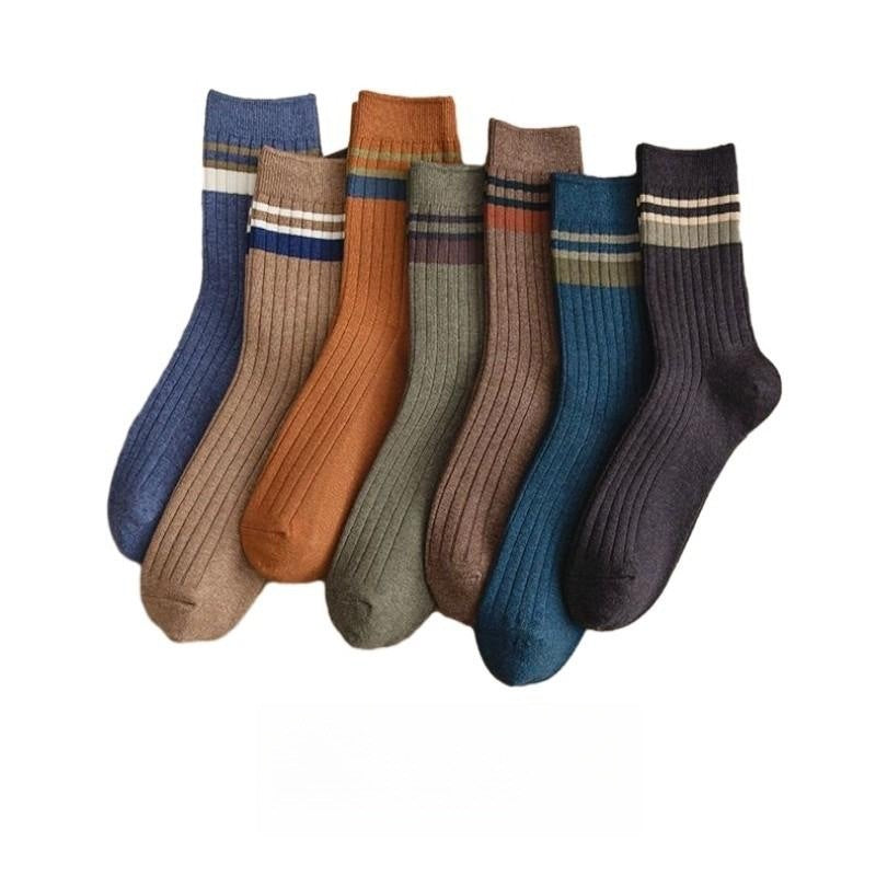 Men's Mid-calf Versatile Korean Style Japanese Style Academic Style Socks - STS Wears