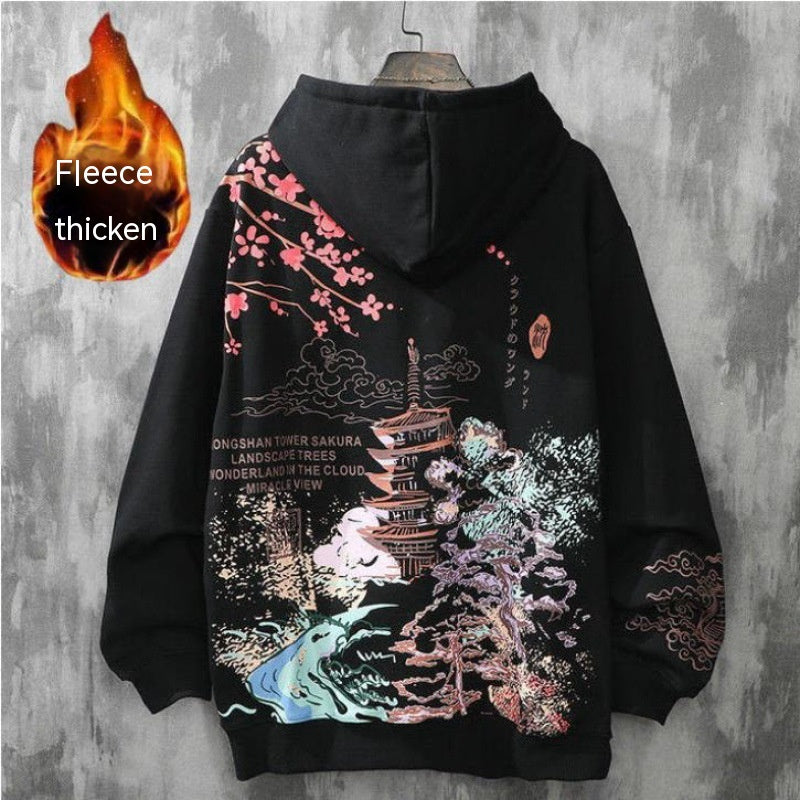 Harajuku Style Loose Hooded Loose Top Sweater - STS Wears