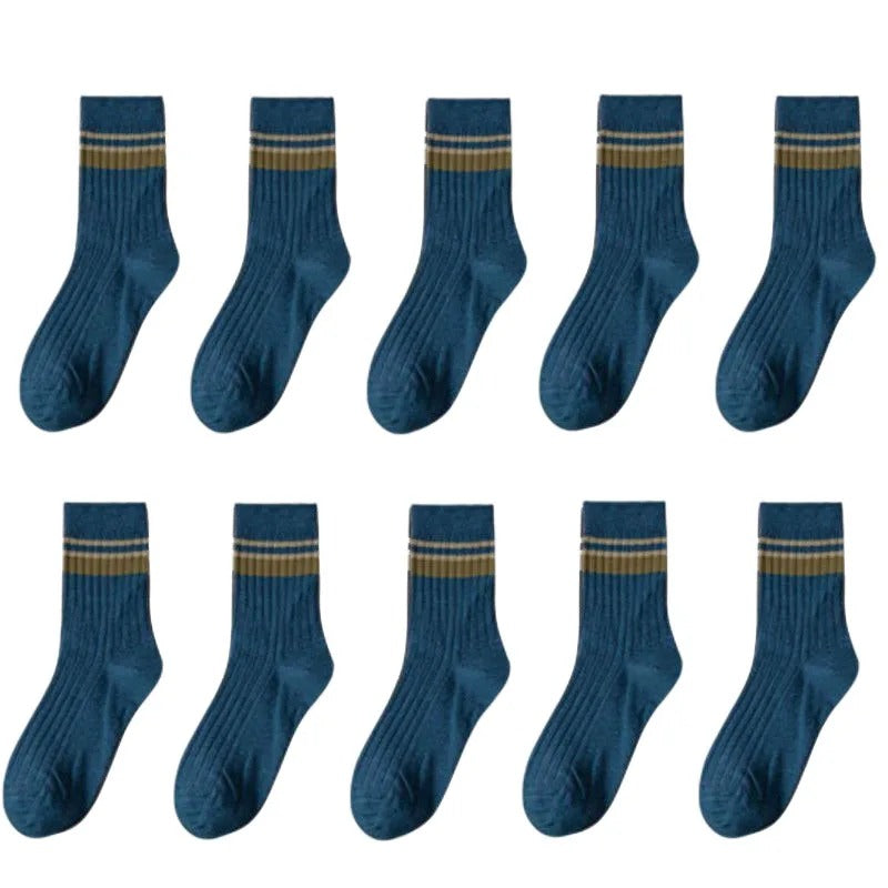 Men's Mid-calf Versatile Korean Style Japanese Style Academic Style Socks - STS Wears