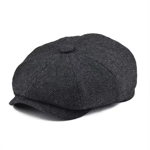 Fashion Casual Trend Vintage Twill Newsboy Hat - STS Wears