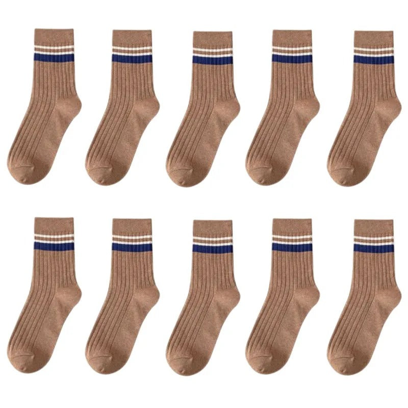 Men's Mid-calf Versatile Korean Style Japanese Style Academic Style Socks - STS Wears