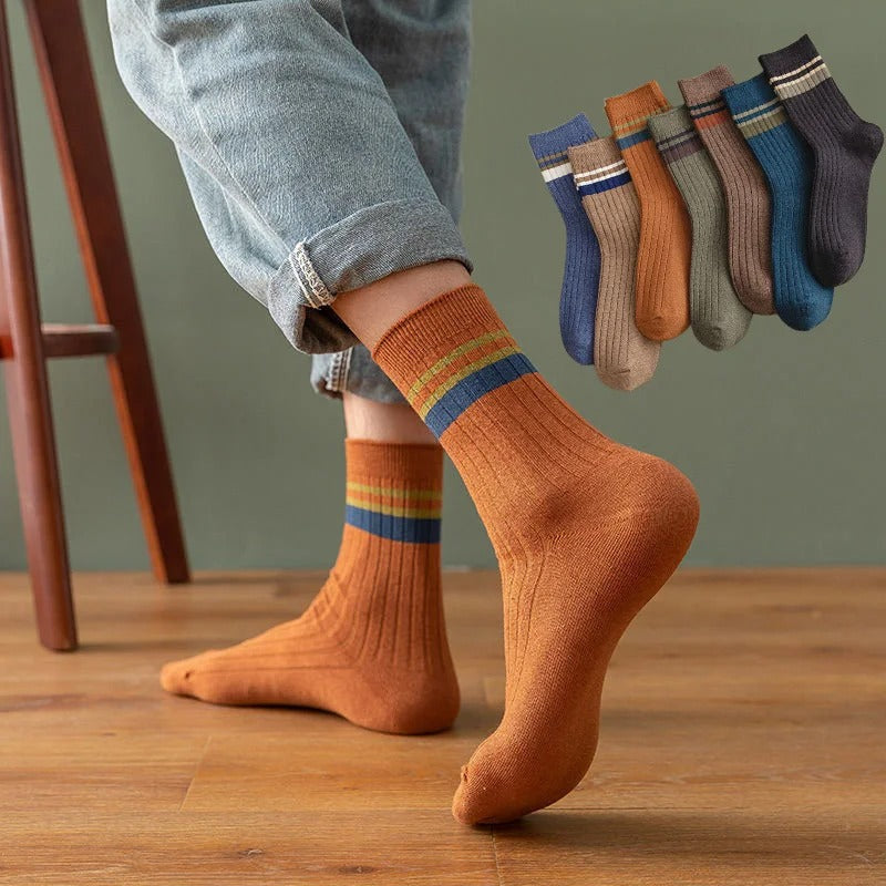 Men's Mid-calf Versatile Korean Style Japanese Style Academic Style Socks - STS Wears